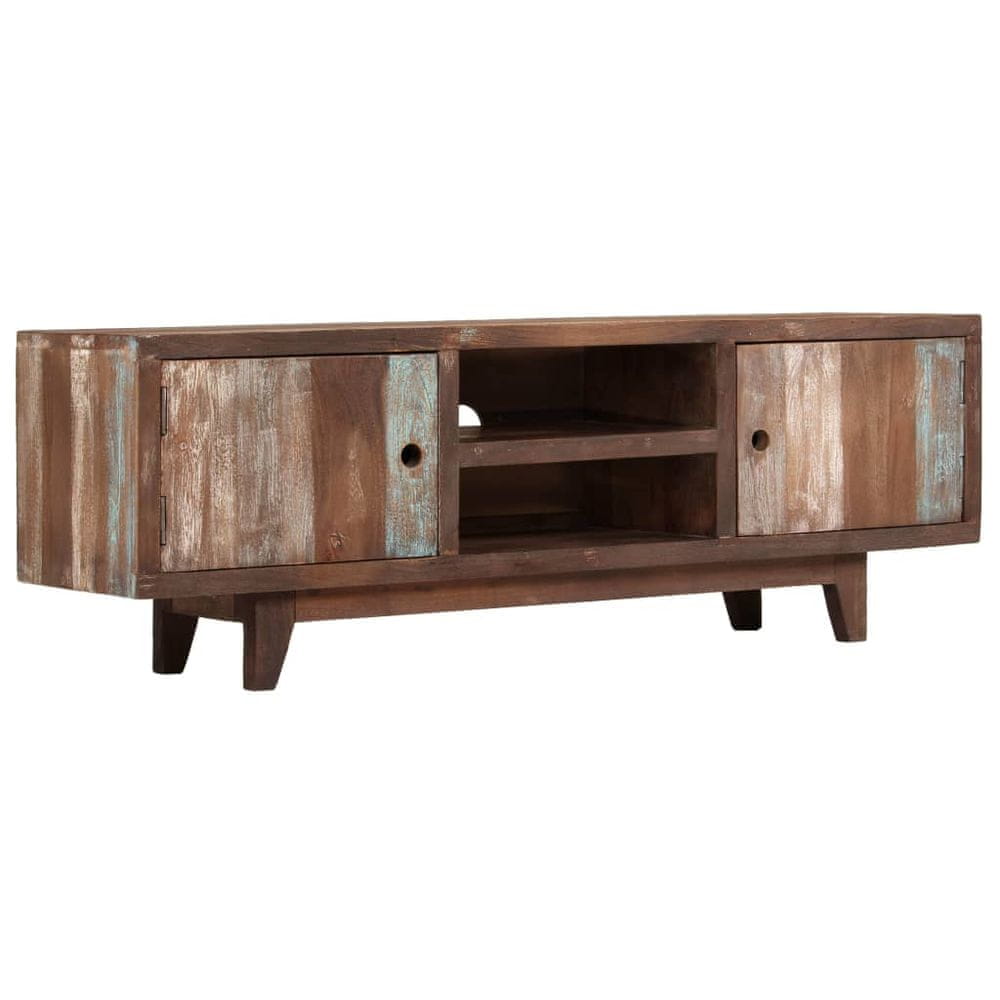Vidaxl TV stolík, masívne akáciové drevo vintage štýl 118x30x40 cm